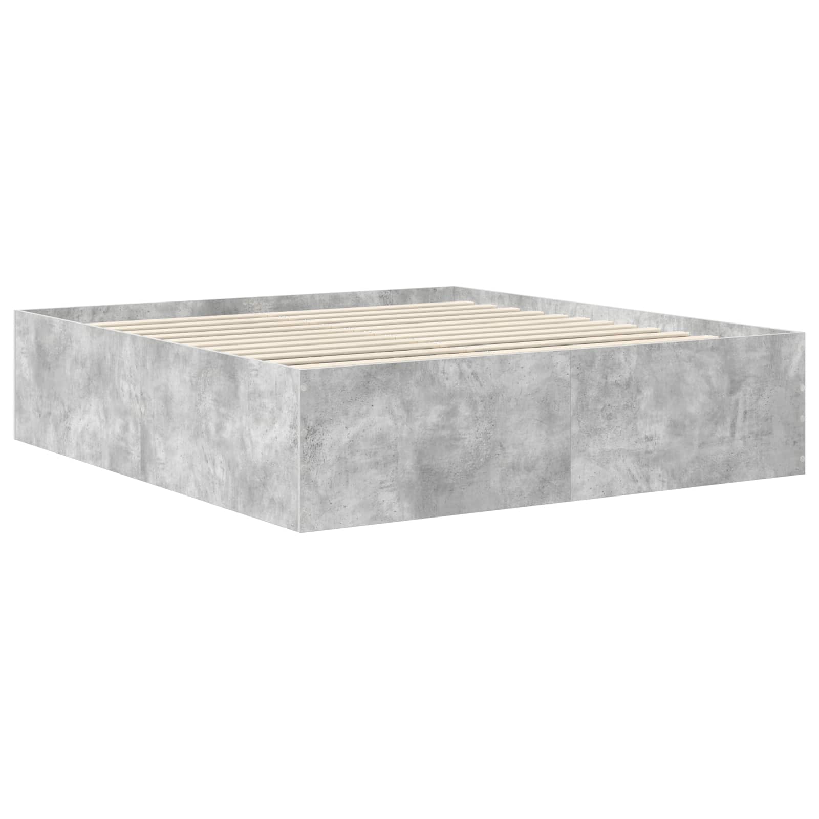 Σκελετός Κρεβατιού με κεφαλάρι Σκυρόδεμα Γκρι 180 x 200 cm - Pakobazaar