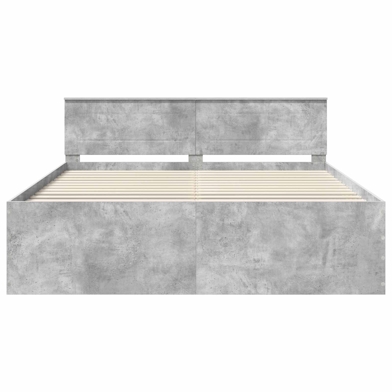 Σκελετός Κρεβατιού με κεφαλάρι Σκυρόδεμα Γκρι 180 x 200 cm - Pakobazaar