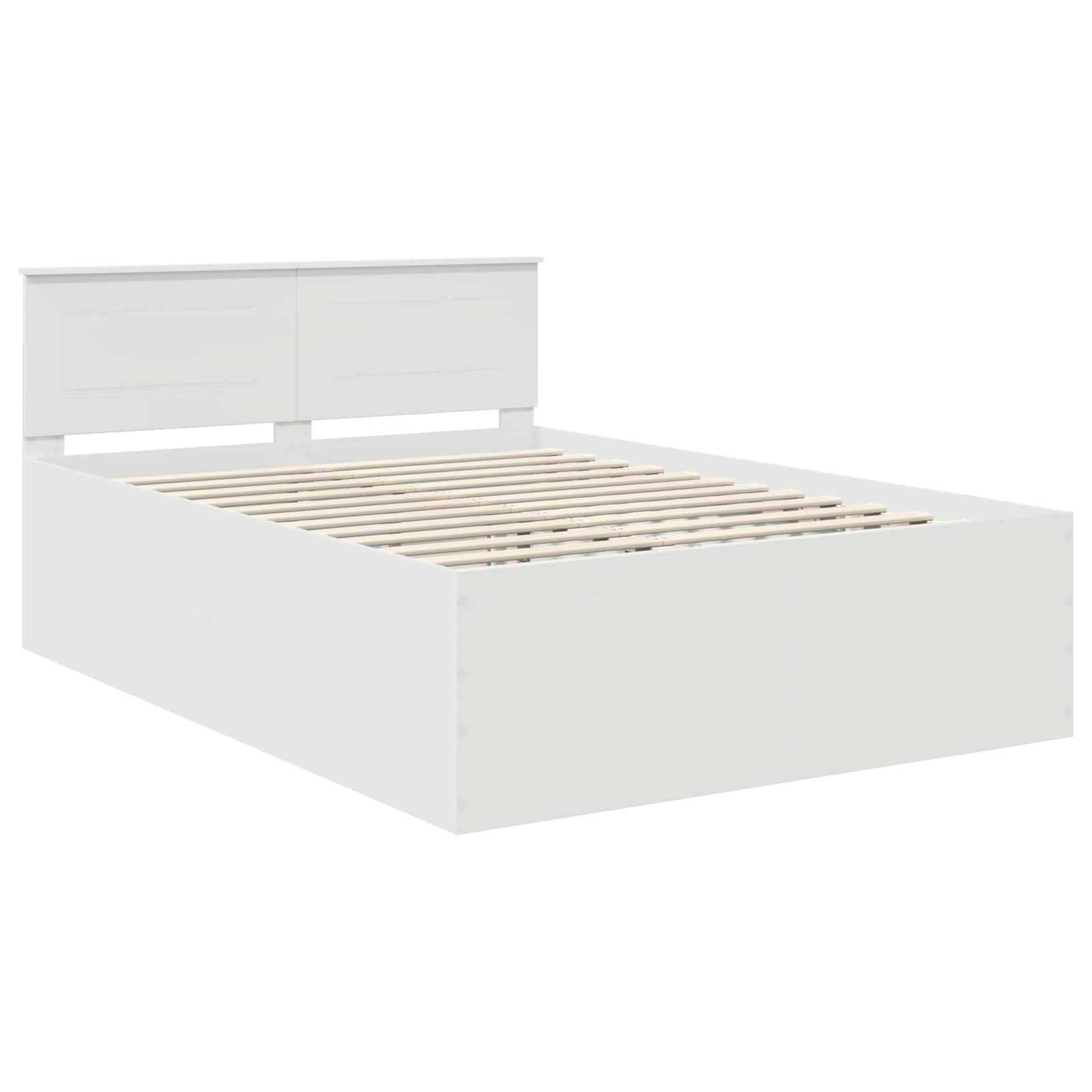 Σκελετός Κρεβατιού Λευκό 160 x 200 cm Επεξεργασμένο ξύλο - Pakobazaar