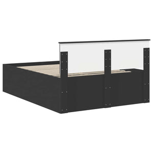 Σκελετός Κρεβατιού Μαύρο 160 x 200 cm Επεξεργασμένο Ξύλο