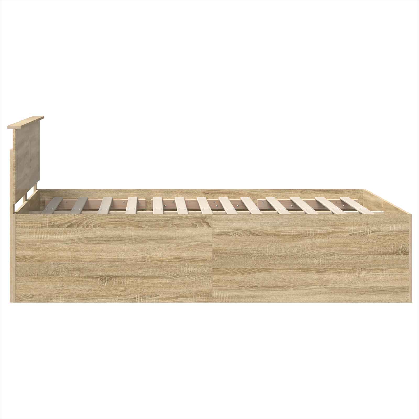 Σκελετός Κρεβατιού Δρύς Sonoma 160 x 200 cm Επεξεργασμένο Ξύλο - Pakobazaar