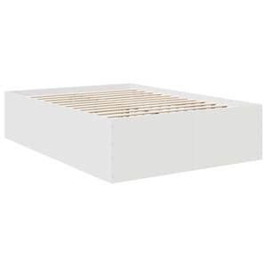 Σκελετός Κρεβατιού Λευκό 150 x 200 cm Επεξεργασμένο Ξύλο