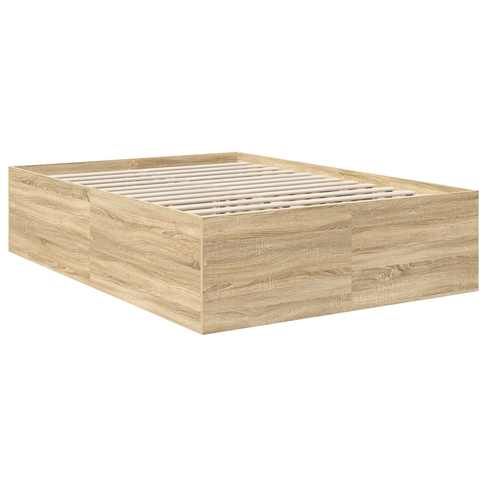 Σκελετός Κρεβατιού Δρύς Sonoma 140 x 190 cm Επεξεργασμένο Ξύλο - Pakobazaar