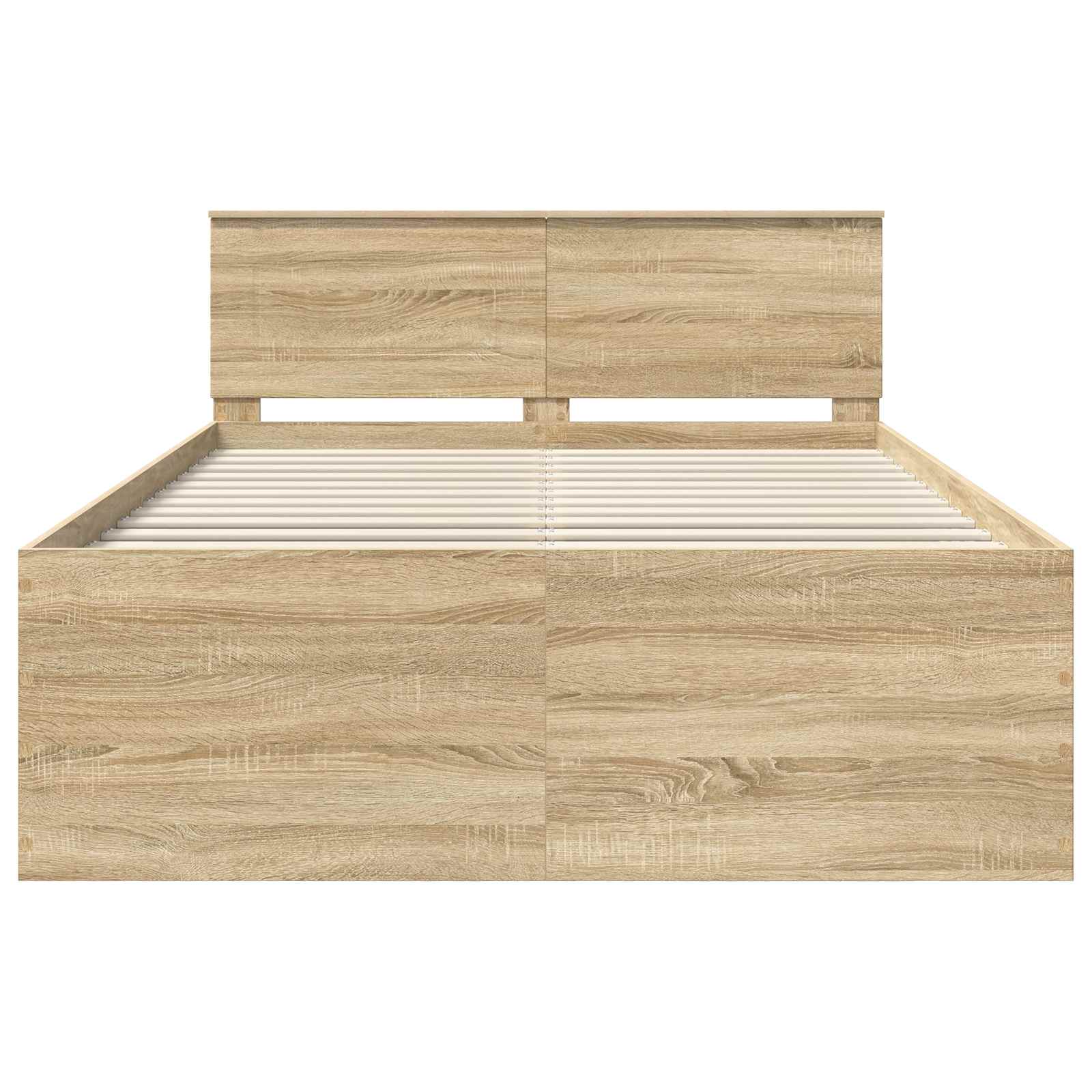 Σκελετός Κρεβατιού Δρύς Sonoma 140 x 190 cm Επεξεργασμένο Ξύλο - Pakobazaar