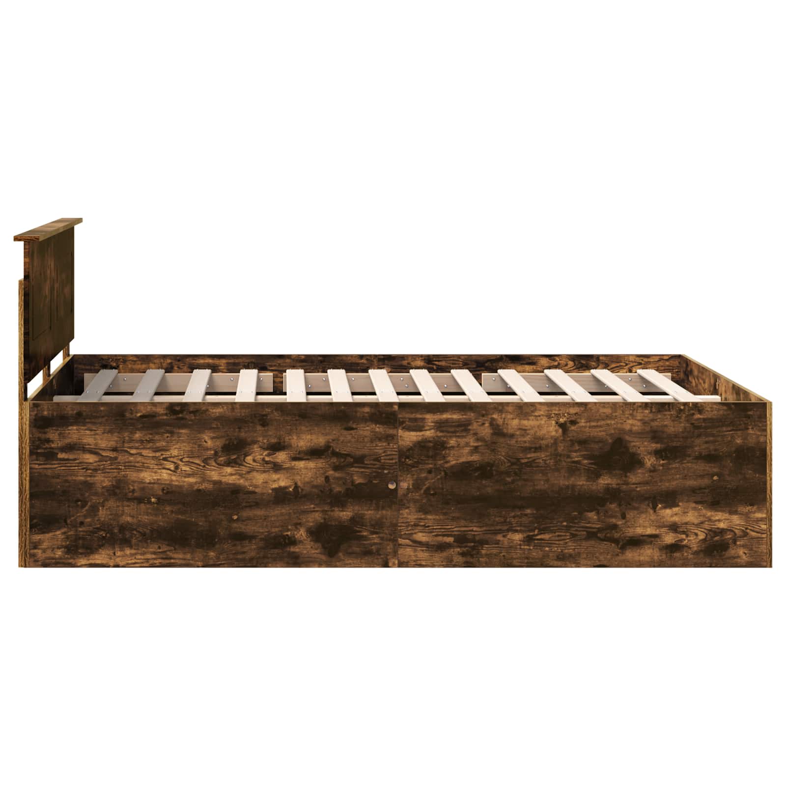 Σκελετός Κρεβατιού με κεφαλάρι Καπνιστό Δρύς 140 x 190 cm