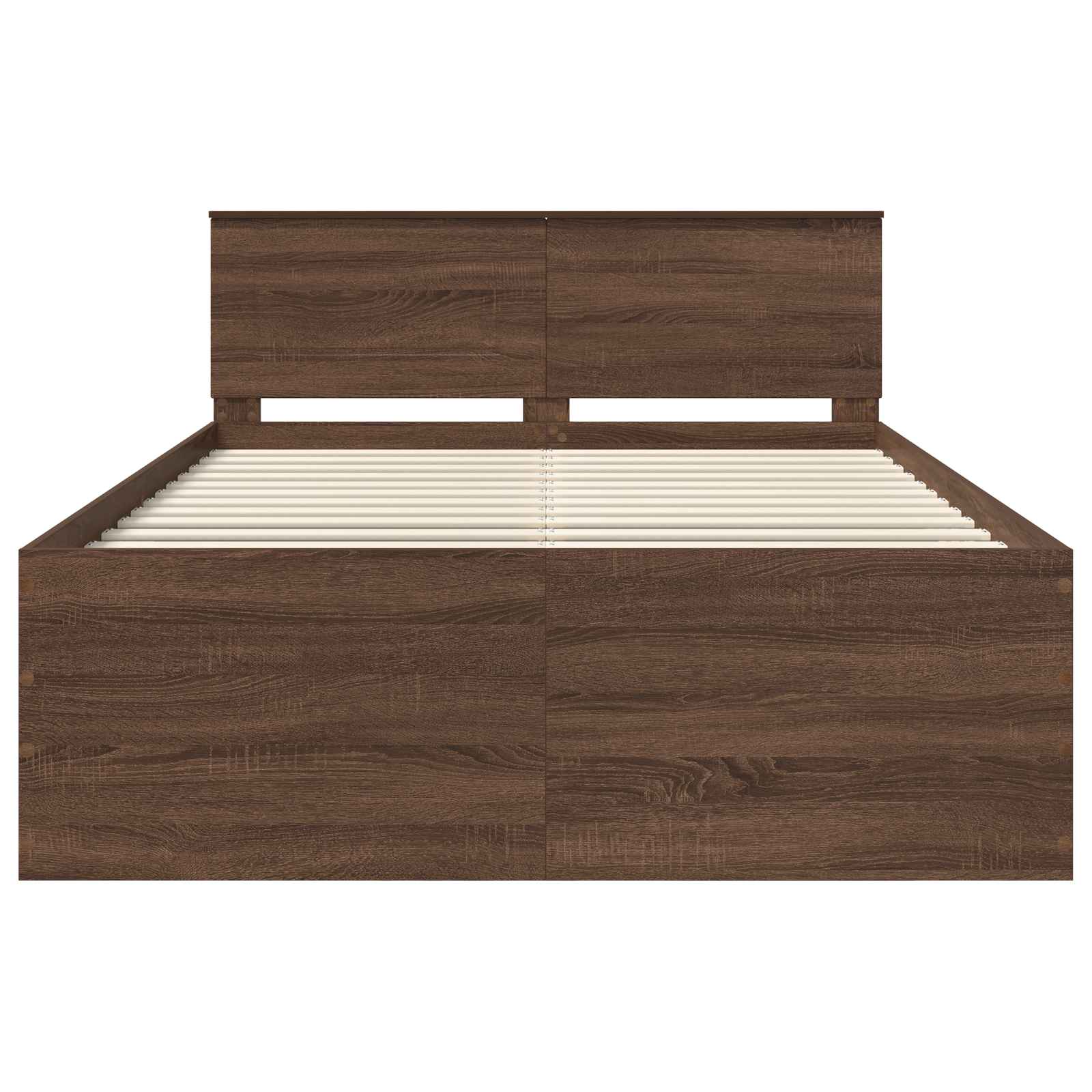 Σκελετός Κρεβατιού Καφέ δρυς 140 x 190 cm Επεξεργασμένο Ξύλο