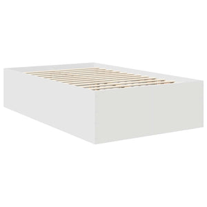 Σκελετός Κρεβατιού Λευκό 135 x 190 cm Επεξεργασμένο Ξύλο