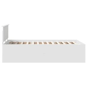 Σκελετός Κρεβατιού Λευκό 135 x 190 cm Επεξεργασμένο Ξύλο