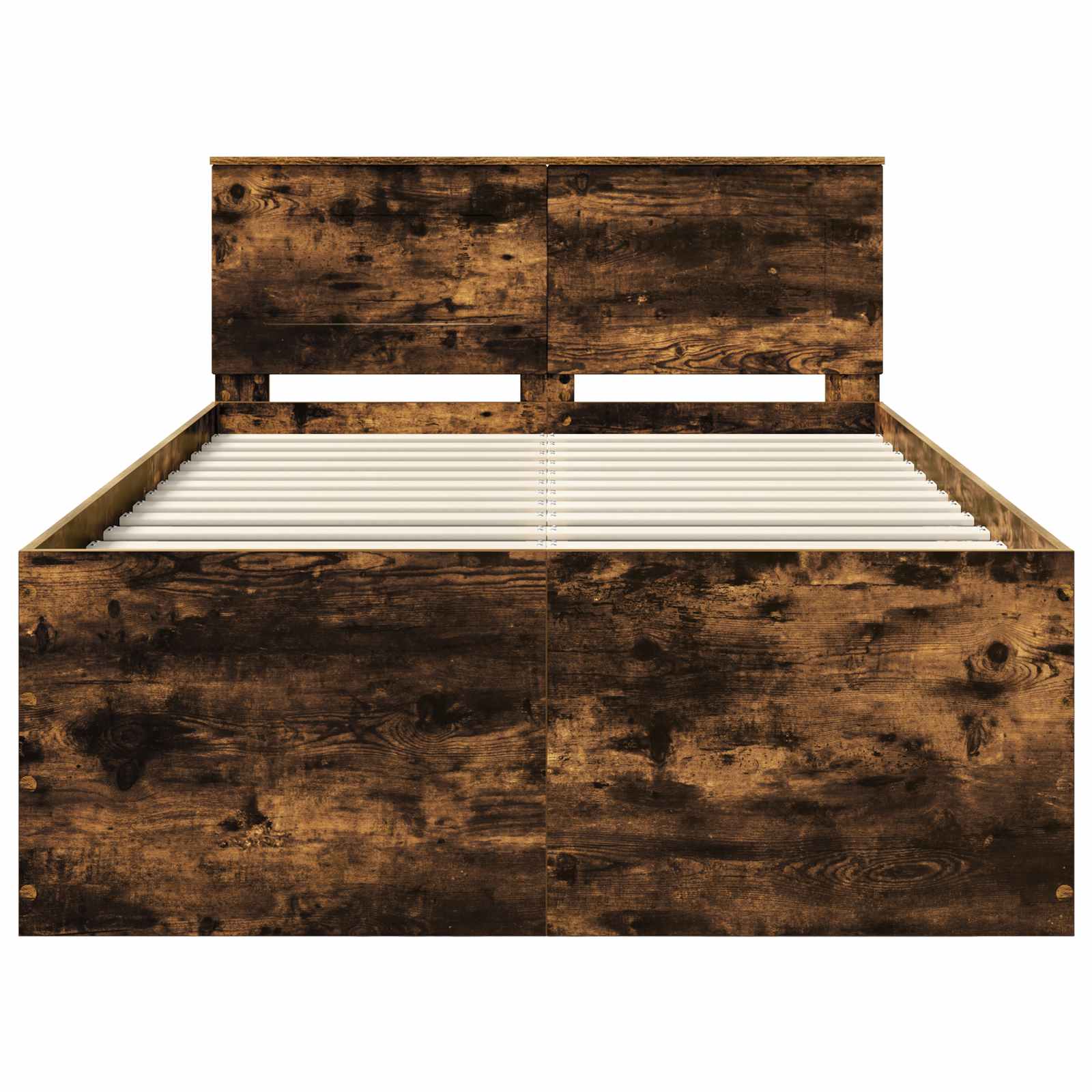 Σκελετός Κρεβατιού με κεφαλάρι Καπνιστό Δρύς 135 x 190 cm