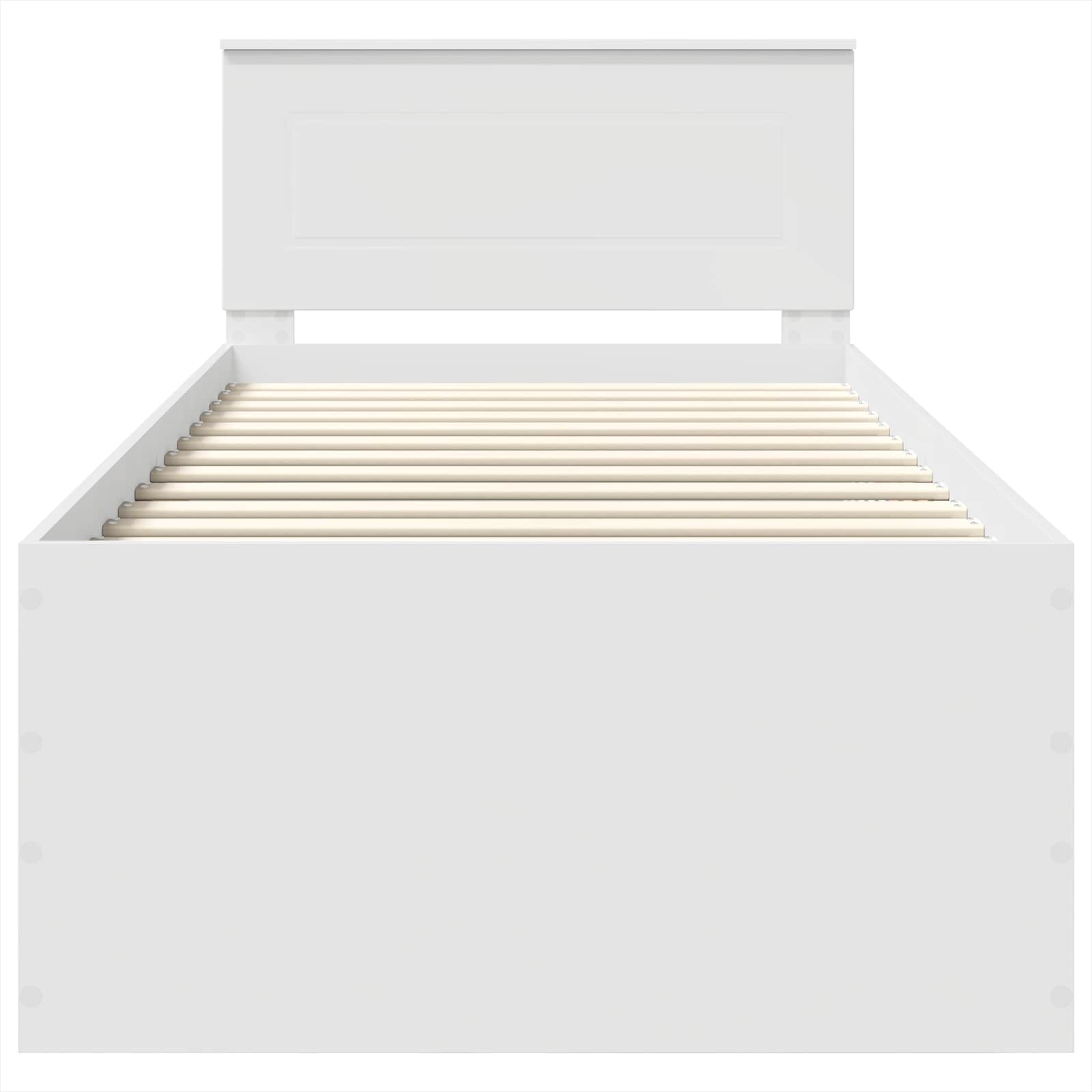 Σκελετός Κρεβατιού Λευκό 120 x 200 cm Επεξεργασμένο ξύλο - Pakobazaar