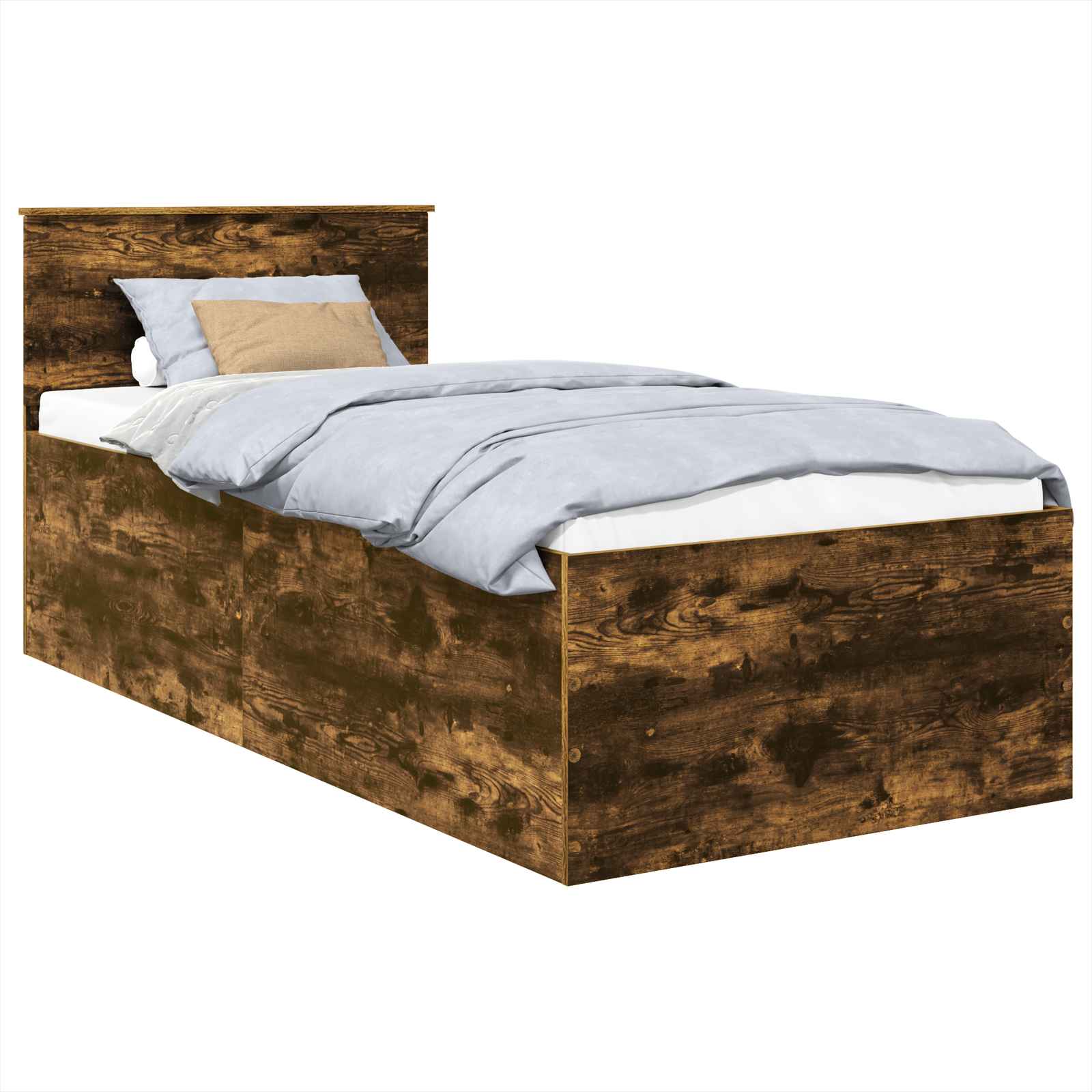 Σκελετός Κρεβατιού με κεφαλάρι Καπνιστό Δρύς 120 x 200 cm