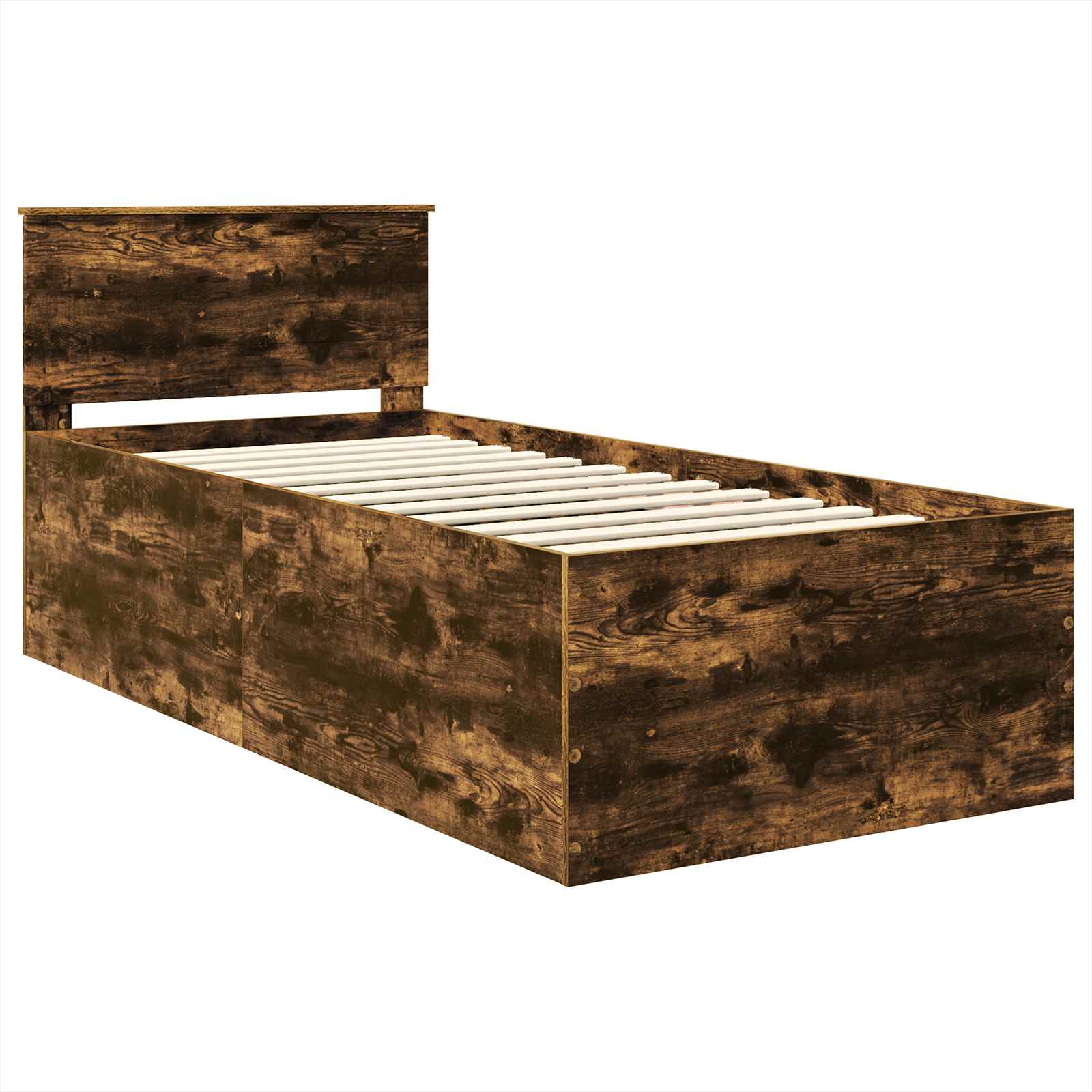 Σκελετός Κρεβατιού με κεφαλάρι Καπνιστό Δρύς 120 x 200 cm