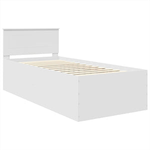 Σκελετός Κρεβατιού Λευκό 90 x 190 cm Επεξεργασμένο Ξύλο