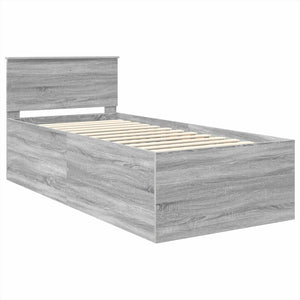 Σκελετός Κρεβατιού Γκρίζο Σονομα 90 x 190 cm Επεξεργασμένο ξύλο - Pakobazaar