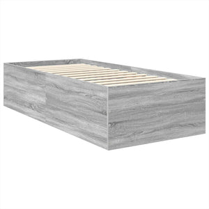 Σκελετός Κρεβατιού Γκρίζο Σονομα 90 x 190 cm Επεξεργασμένο ξύλο - Pakobazaar