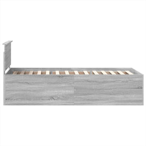 Σκελετός Κρεβατιού Γκρίζο Σονομα 90 x 190 cm Επεξεργασμένο ξύλο - Pakobazaar