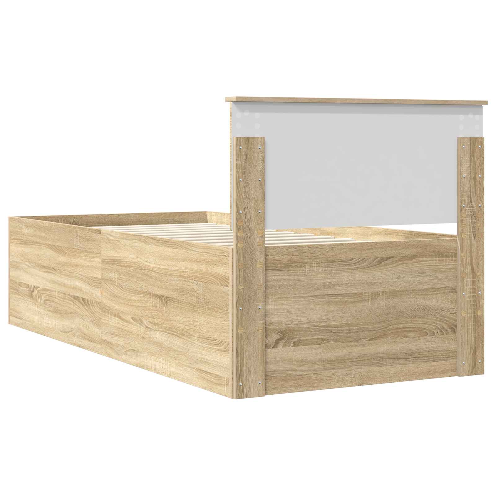 Σκελετός Κρεβατιού Δρύς Sonoma 90 x 200 cm Επεξεργασμένο ξύλο