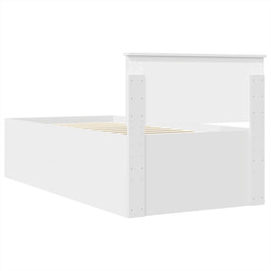 Σκελετός Κρεβατιού Λευκό 75 x 190 cm Επεξεργασμένο Ξύλο