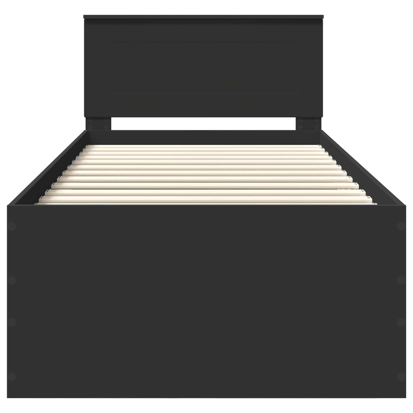 Σκελετός Κρεβατιού Μαύρο 75 x 190 cm Επεξεργασμένο ξύλο