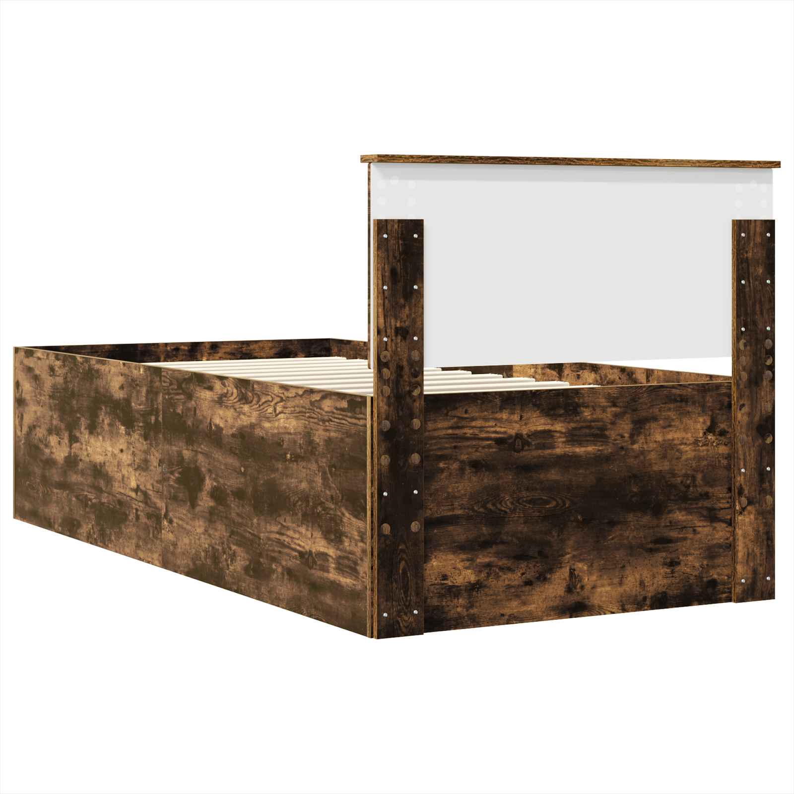 Σκελετός Κρεβατιού Καπνιστό Δρύς 75 x 190 cm Επεξεργασμένο ξύλο