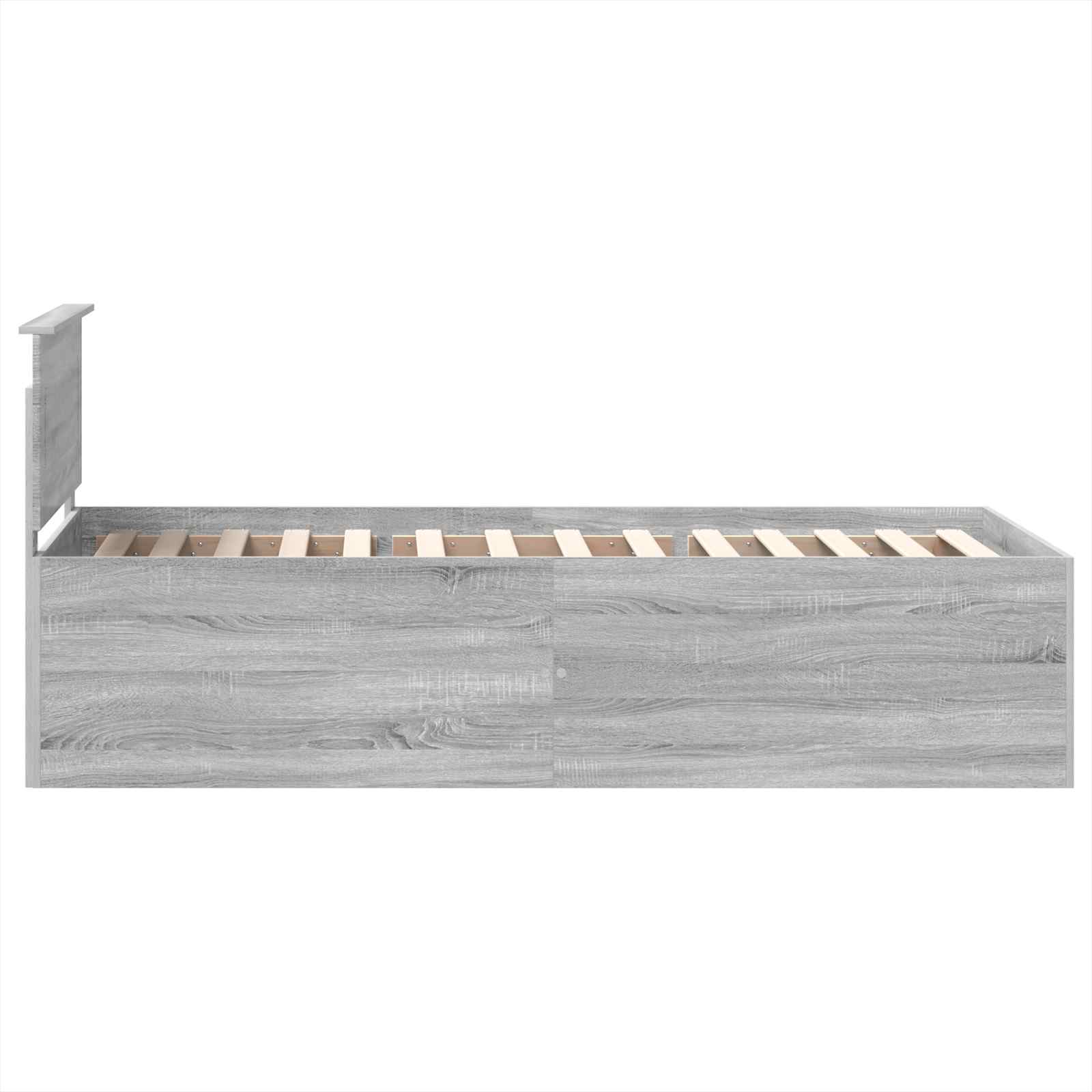 Σκελετός Κρεβατιού Γκρίζο Σονομα 75 x 190 cm Επεξεργασμένο ξύλο