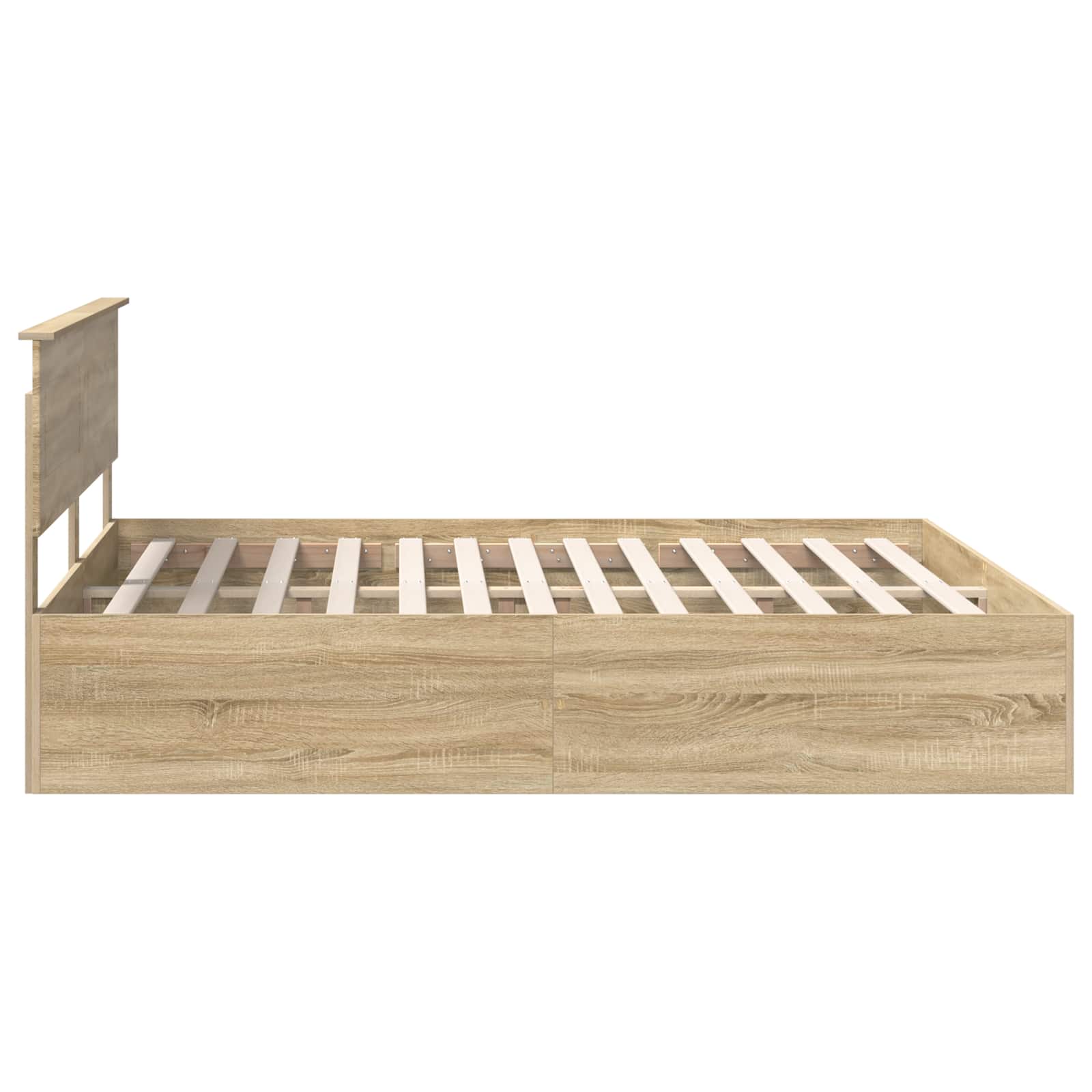 Σκελετός Κρεβατιού Δρύς Sonoma 200 x 200 cm Επεξεργασμένο Ξύλο - Pakobazaar