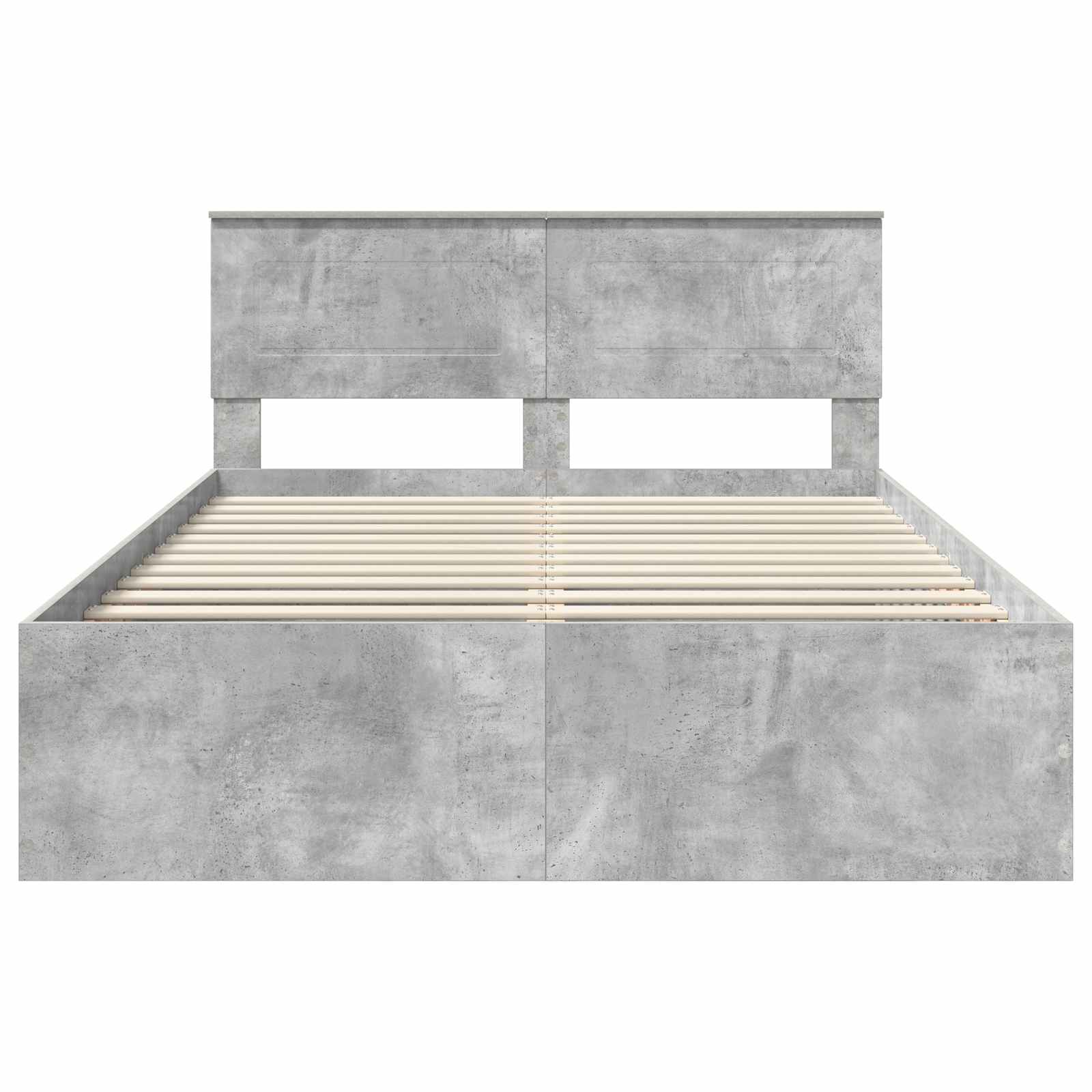 Σκελετός Κρεβατιού με κεφαλάρι Σκυρόδεμα Γκρι 150 x 200 cm