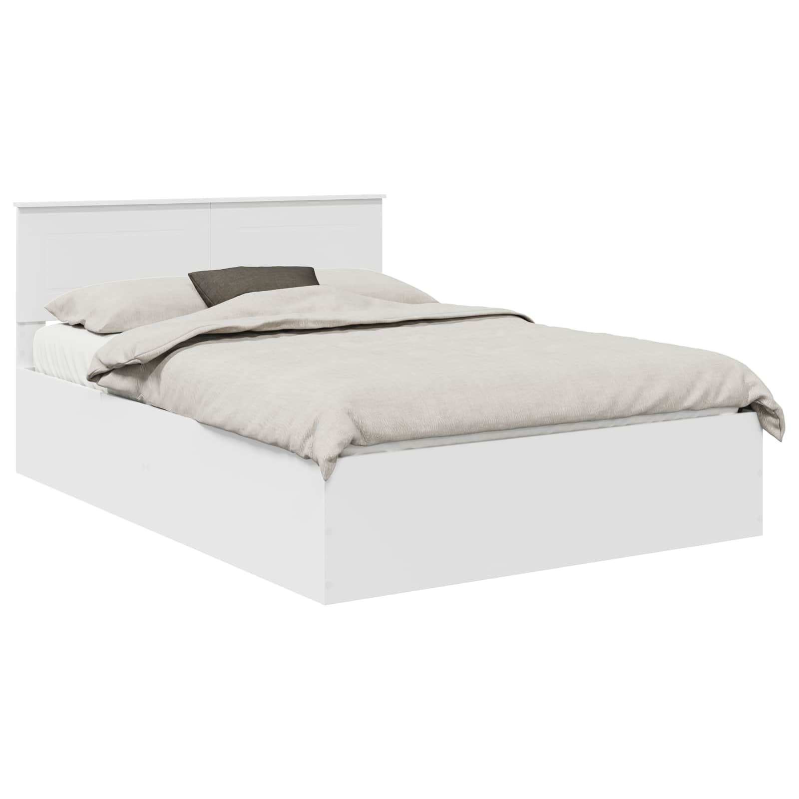 Σκελετός Κρεβατιού Λευκό 140 x 190 cm Επεξεργασμένο ξύλο - Pakobazaar