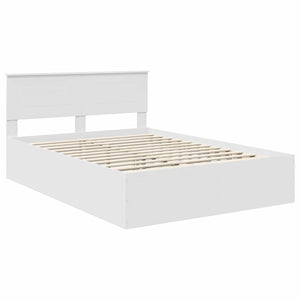 Σκελετός Κρεβατιού Λευκό 140 x 190 cm Επεξεργασμένο Ξύλο