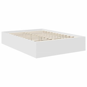 Σκελετός Κρεβατιού Λευκό 140 x 190 cm Επεξεργασμένο Ξύλο