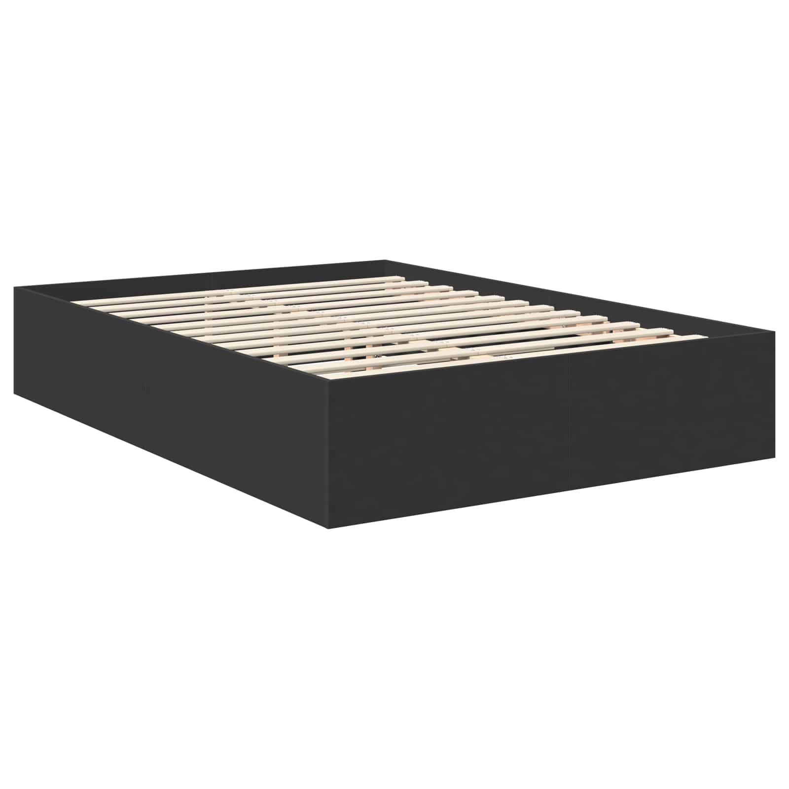 Σκελετός Κρεβατιού Μαύρο 140 x 190 cm Επεξεργασμένο Ξύλο