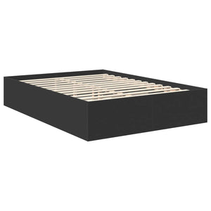 Σκελετός Κρεβατιού Μαύρο 140 x 190 cm Επεξεργασμένο Ξύλο