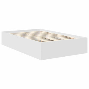 Σκελετός Κρεβατιού Λευκό 135 x 190 cm Επεξεργασμένο Ξύλο