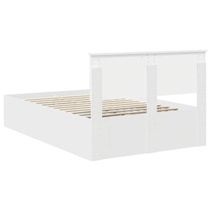 Σκελετός Κρεβατιού Λευκό 135 x 190 cm Επεξεργασμένο Ξύλο