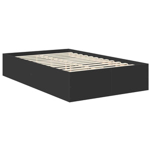 Σκελετός Κρεβατιού Μαύρο 135 x 190 cm Επεξεργασμένο Ξύλο
