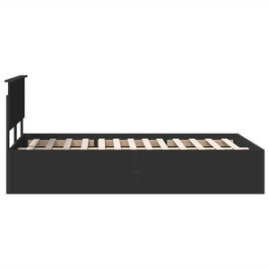 Σκελετός Κρεβατιού Μαύρο 135 x 190 cm Επεξεργασμένο Ξύλο