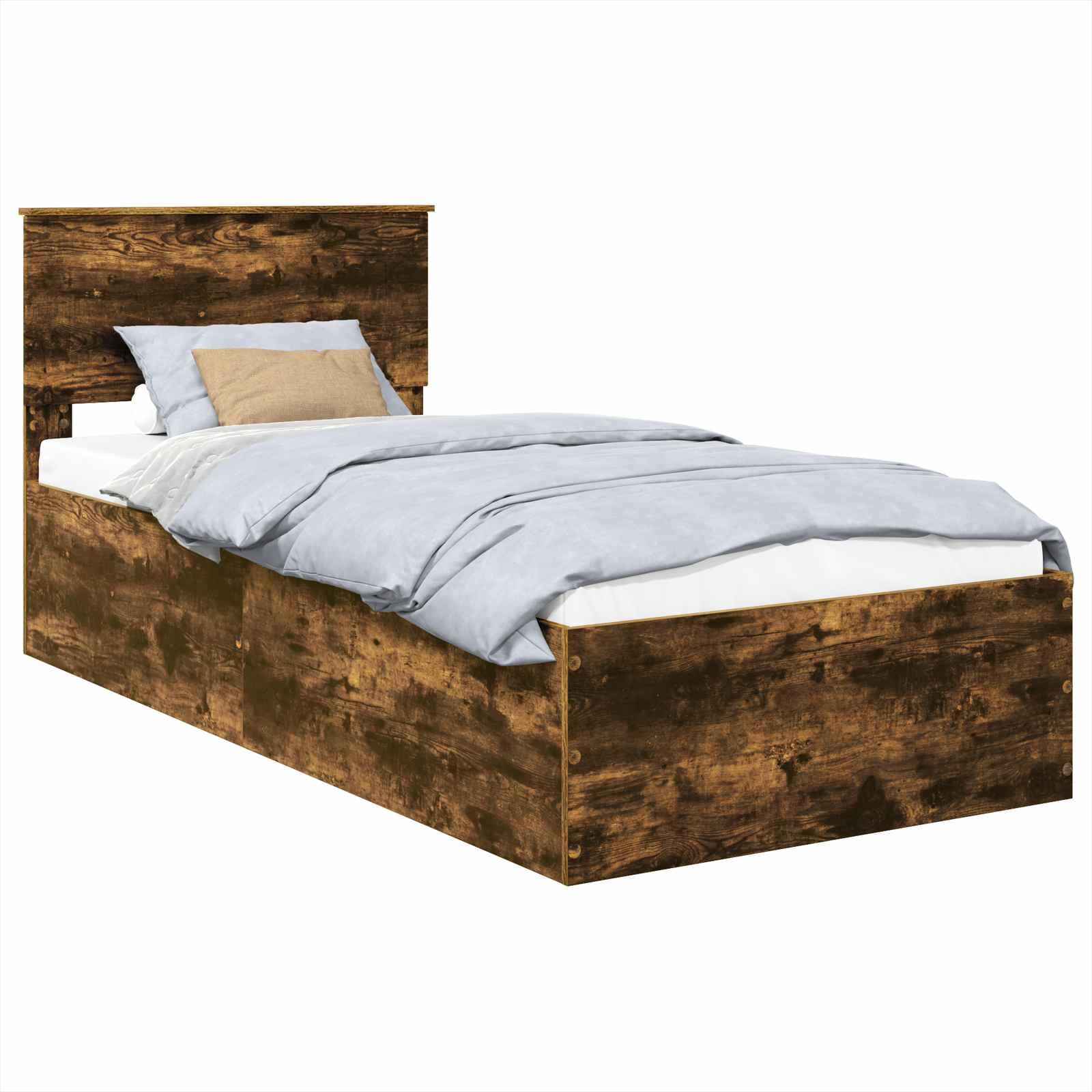 Σκελετός Κρεβατιού με κεφαλάρι Καπνιστό Δρύς 100 x 200 cm