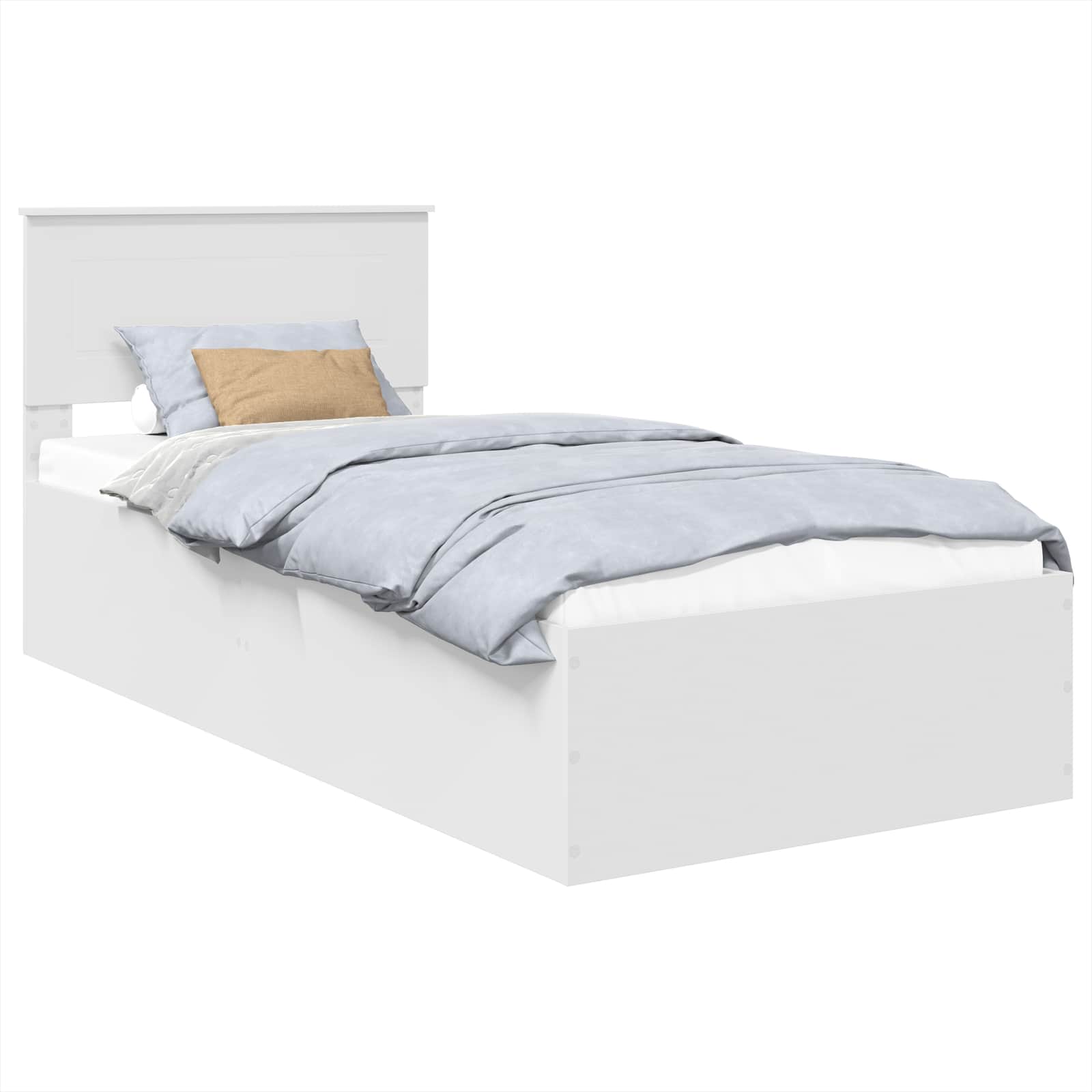 Σκελετός Κρεβατιού Λευκό 90 x 190 cm Επεξεργασμένο ξύλο
