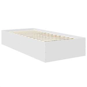 Σκελετός Κρεβατιού Λευκό 90 x 190 cm Επεξεργασμένο Ξύλο