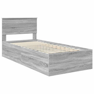 Σκελετός Κρεβατιού Γκρίζο Σονομα 90 x 190 cm Επεξεργασμένο ξύλο - Pakobazaar