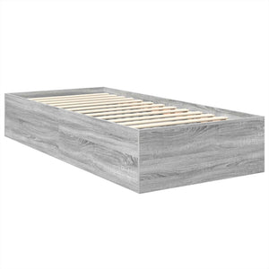 Σκελετός Κρεβατιού Γκρίζο Σονομα 90 x 190 cm Επεξεργασμένο ξύλο - Pakobazaar
