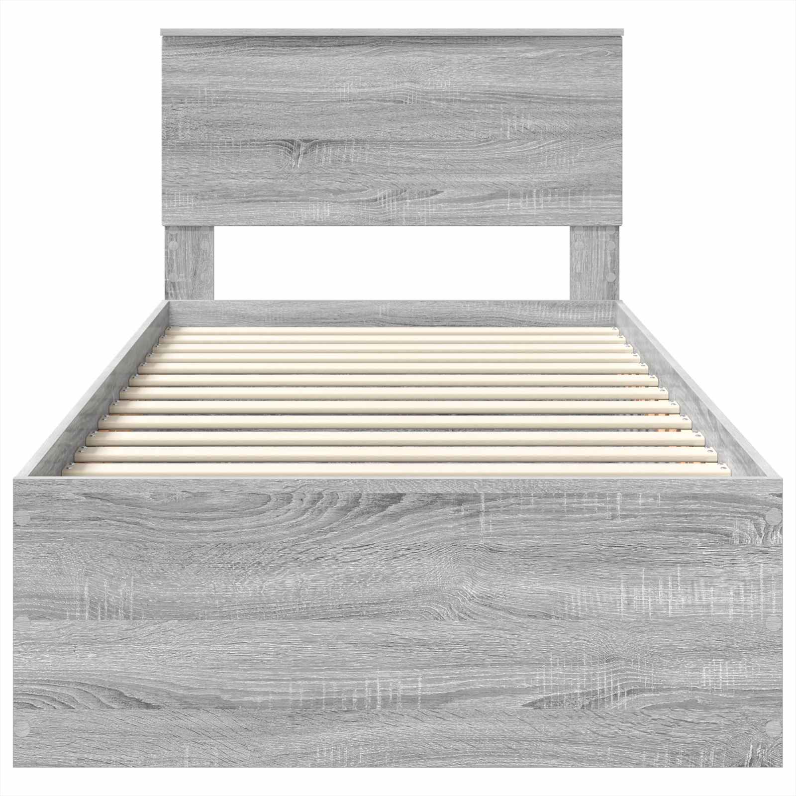 Σκελετός Κρεβατιού Γκρίζο Σονομα 90 x 190 cm Επεξεργασμένο ξύλο - Pakobazaar