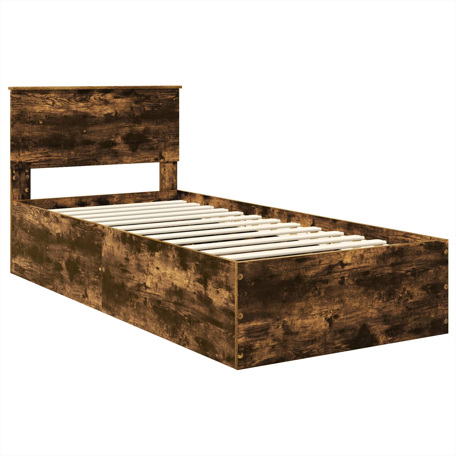 Σκελετός Κρεβατιού Καπνιστό Δρύς 90 x 200 cm Επεξεργασμένο ξύλο