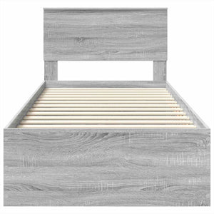 Σκελετός Κρεβατιού Γκρίζο Σονομα 90 x 200 cm Επεξεργασμένο ξύλο - Pakobazaar
