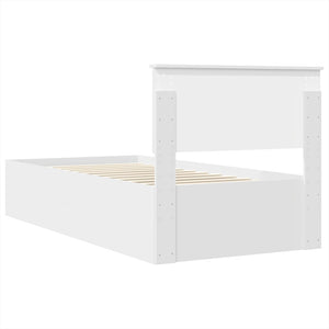 Σκελετός Κρεβατιού Λευκό 75 x 190 cm Επεξεργασμένο Ξύλο
