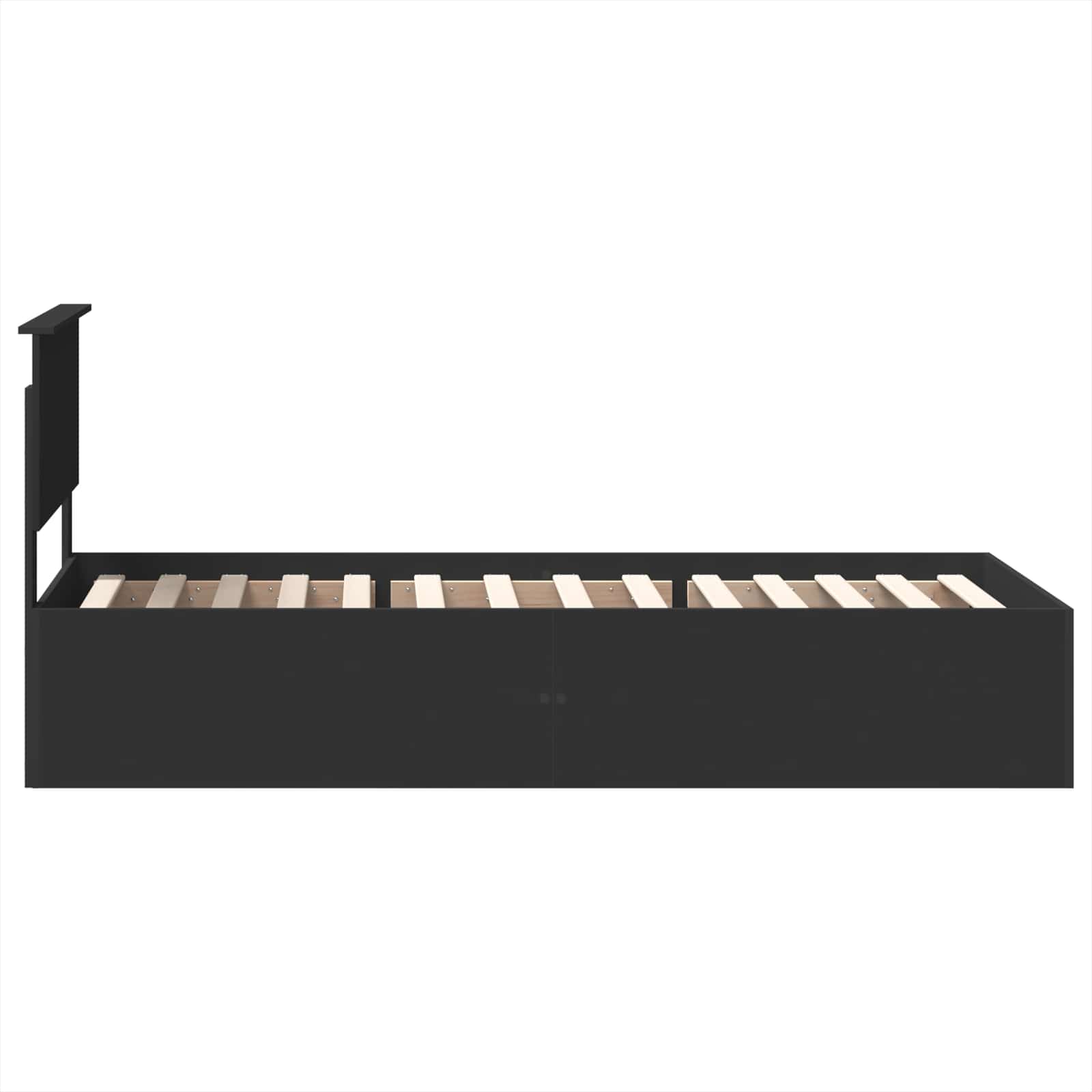 Σκελετός Κρεβατιού Μαύρο 75 x 190 cm Επεξεργασμένο ξύλο