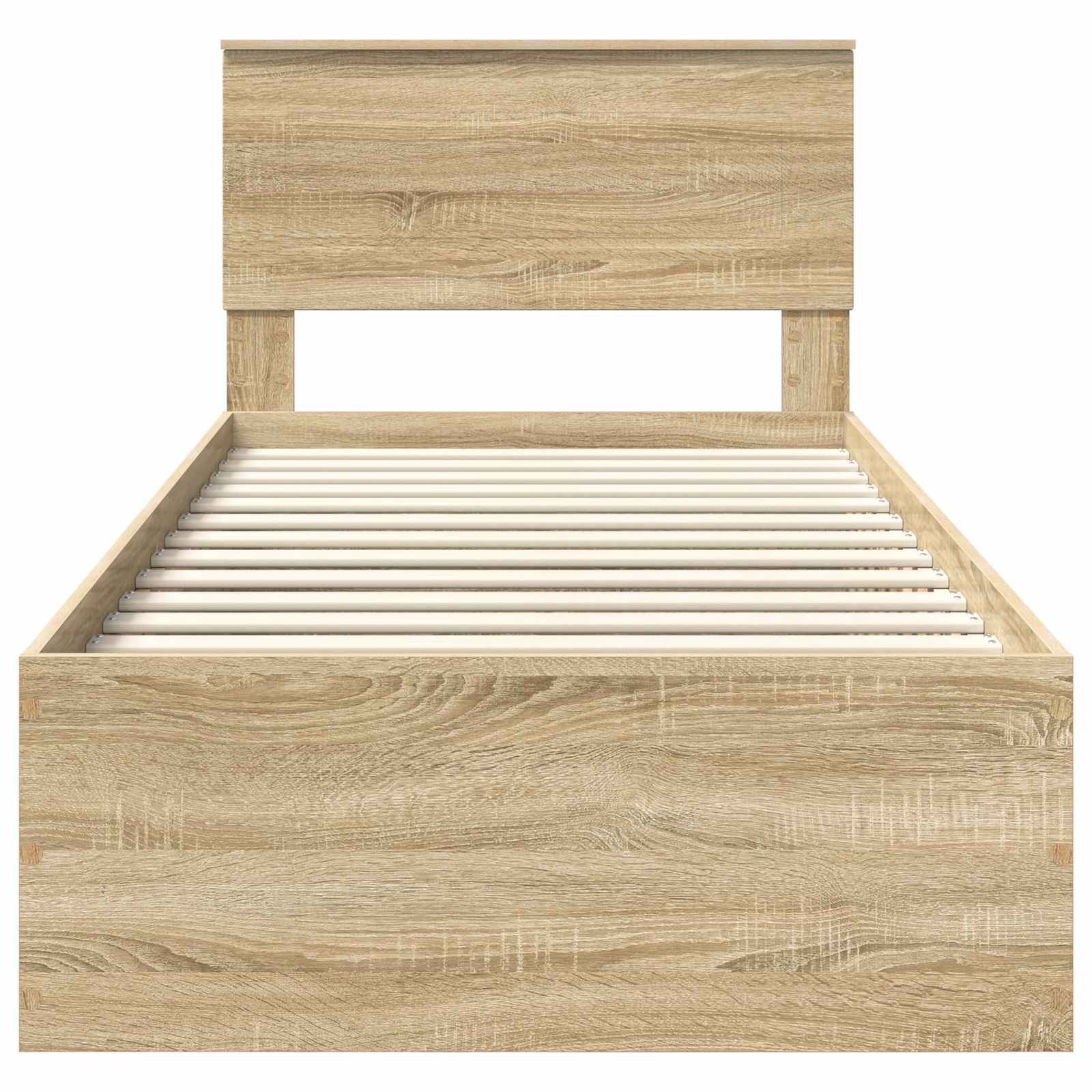 Σκελετός Κρεβατιού Δρύς Sonoma 75 x 190 cm Επεξεργασμένο ξύλο