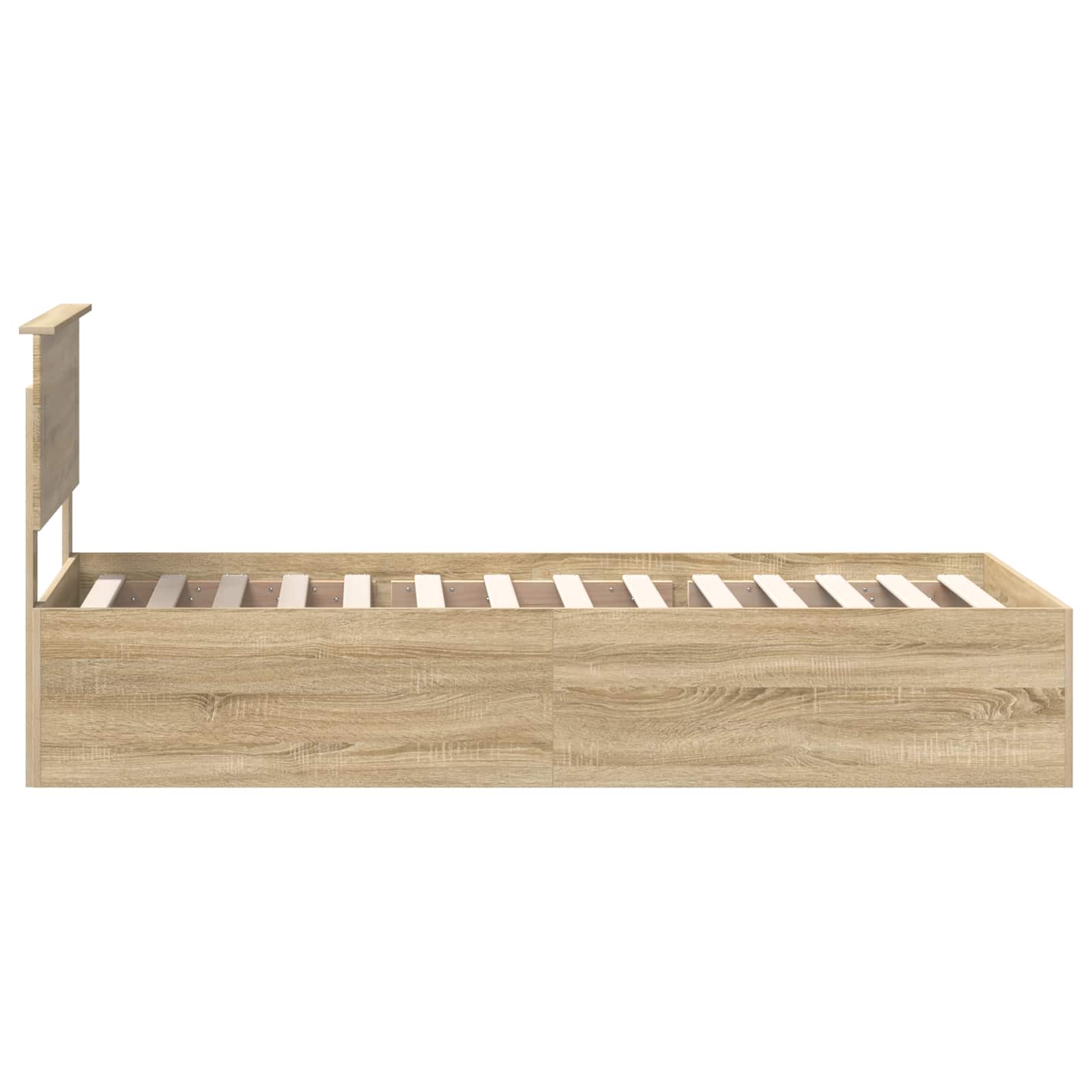 Σκελετός Κρεβατιού Δρύς Sonoma 75 x 190 cm Επεξεργασμένο ξύλο