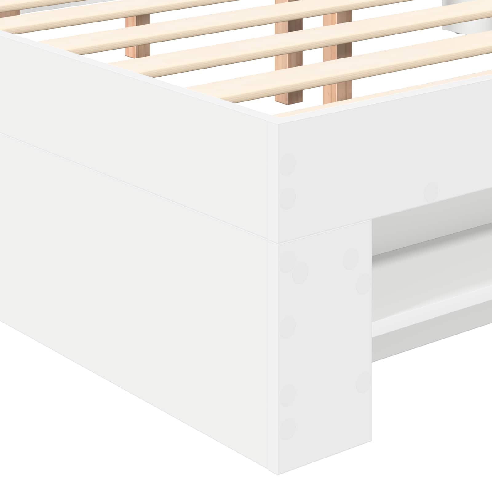 Σκελετός Κρεβατιού Λευκό 180 x 200 cm Επεξεργασμένο ξύλο