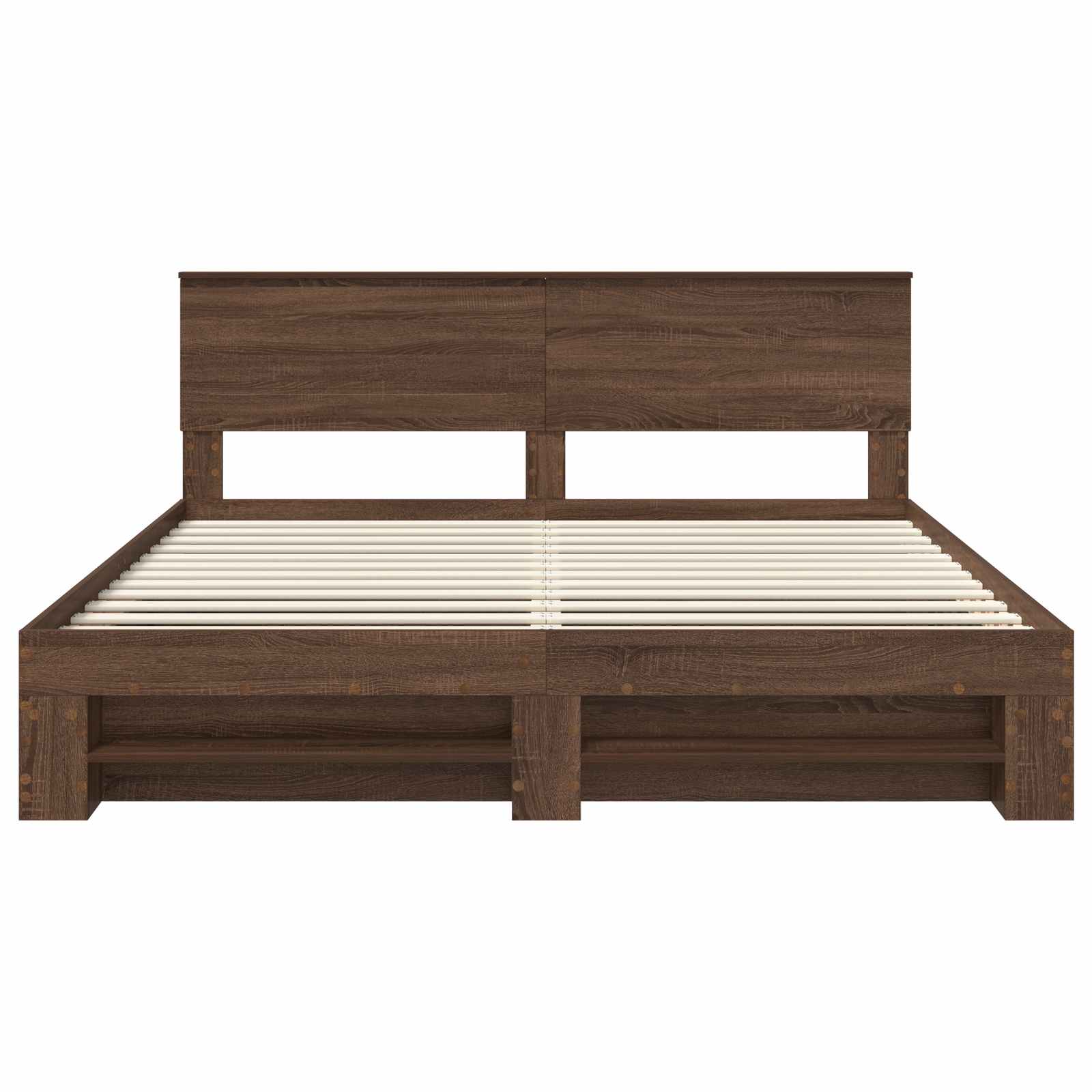 Σκελετός Κρεβατιού Καφέ δρυς 180 x 200 cm Επεξεργασμένο ξύλο - Pakobazaar